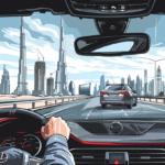 Dubai view from car